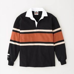 **SOLD** KOTN Barbarian Rugby Shirt size XS NWOT Black/Rust Stripe